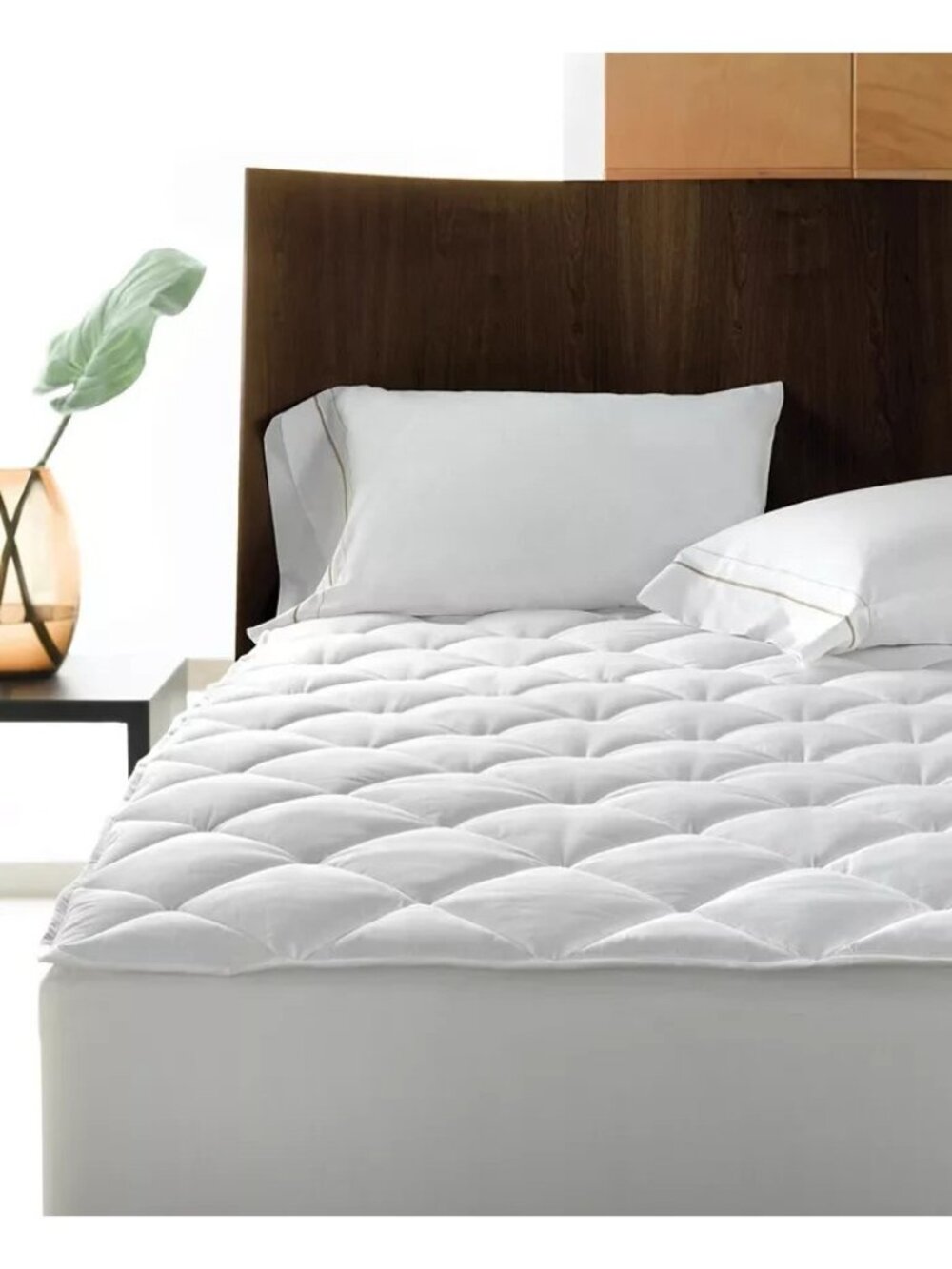 Hotel Collection 500-Thread Cotton Hypoallergenic Alternative Mattress Pad $220